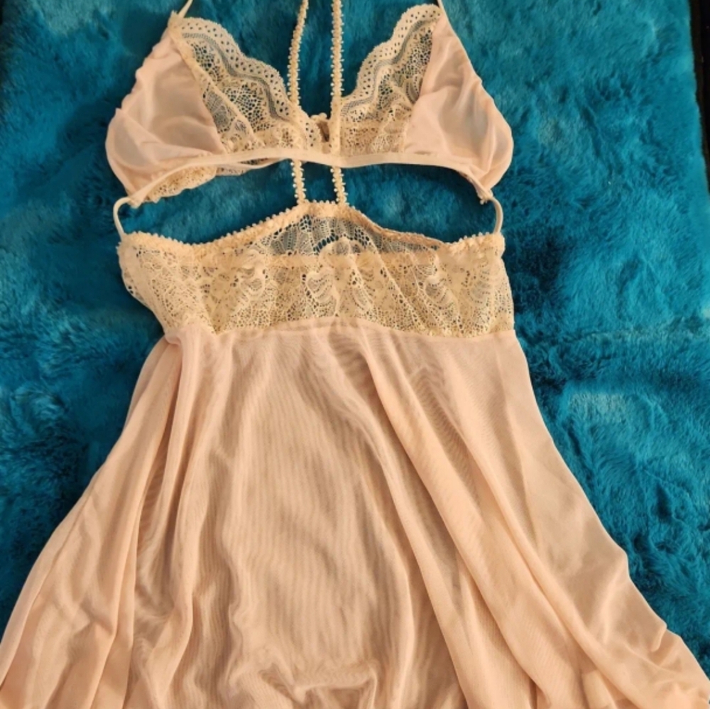 Peach slip dress